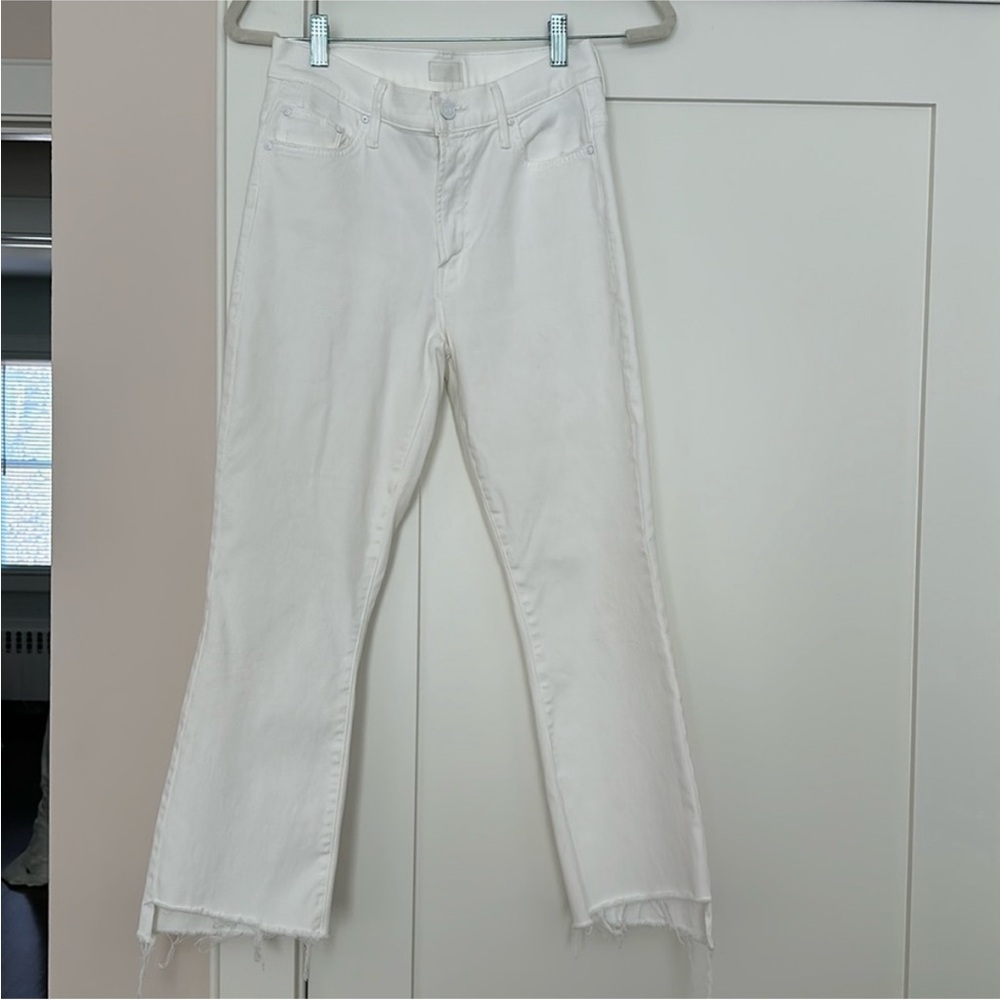 Mother Jeans - Insider Crop Fray, White